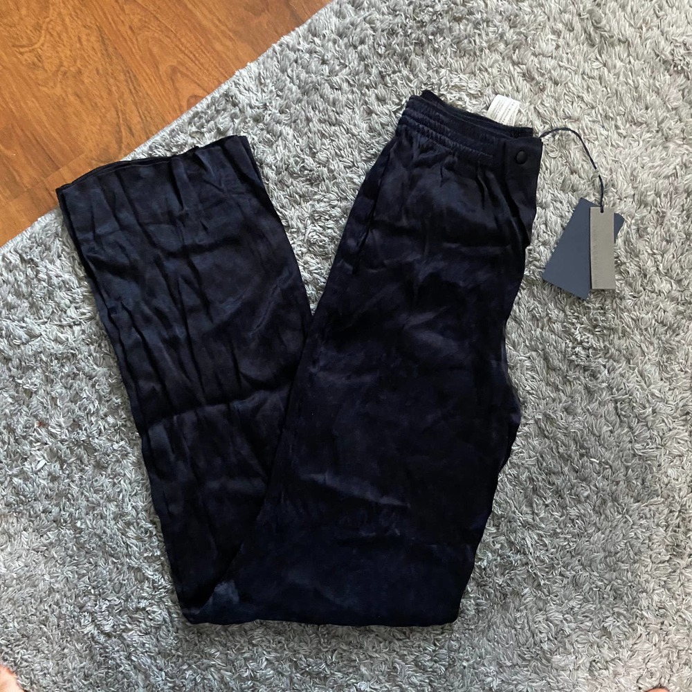 Zara Navy Blue Printed  Pants
